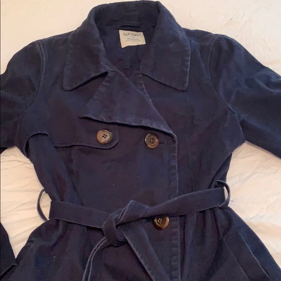 Navy Trench Peacoat - Picture 5 of 5